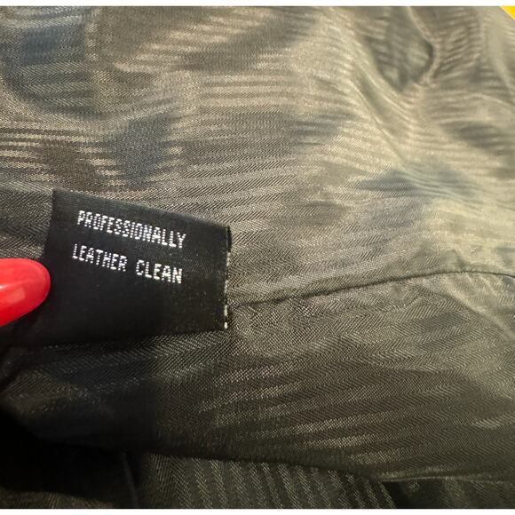 Vintage Black 100% Leather JNY Jones New York Mens Leather Jacket‎ Coat 44R - Picture 10 of 16